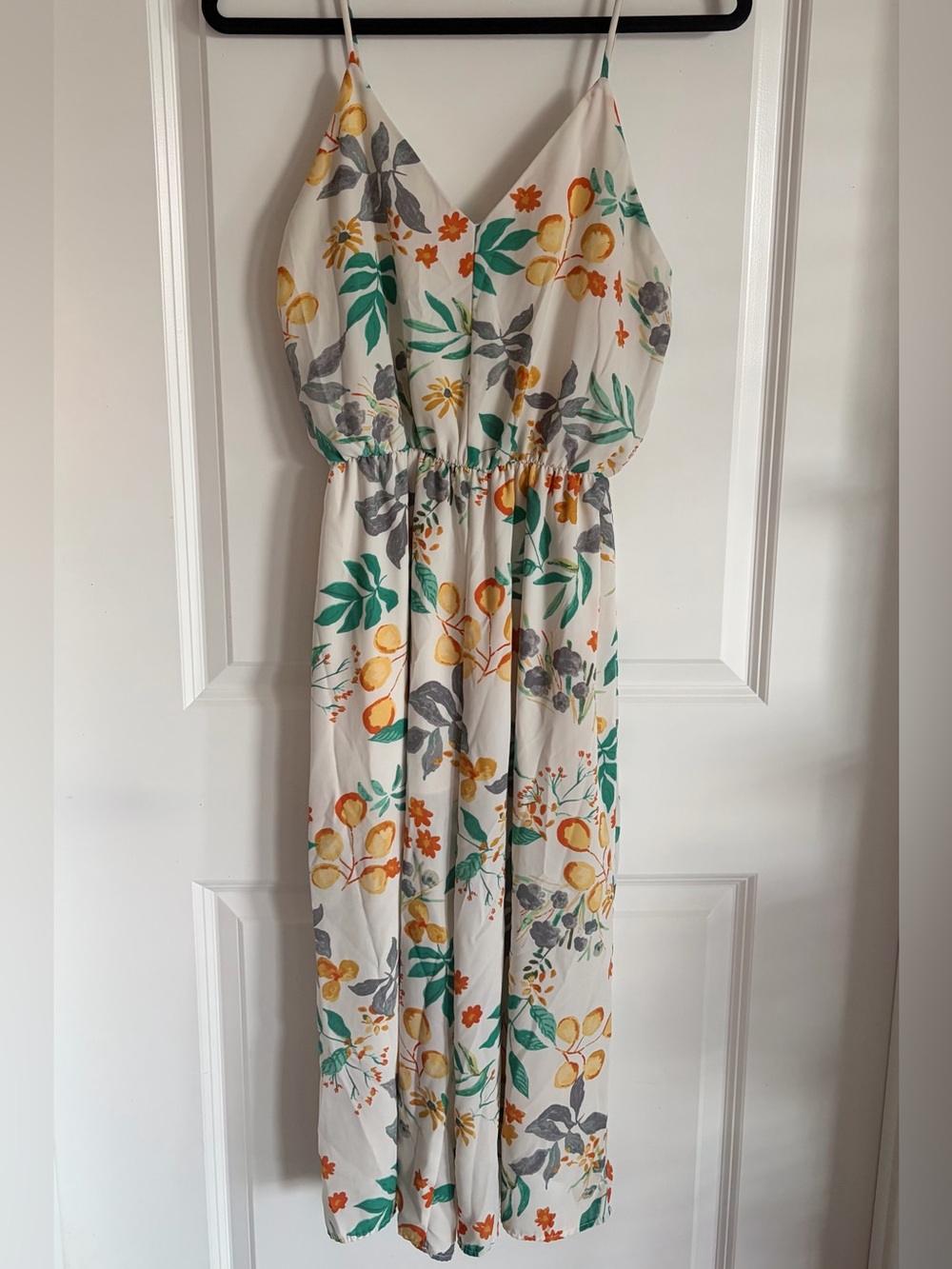 Everly White Jumpsuit With Floral Print